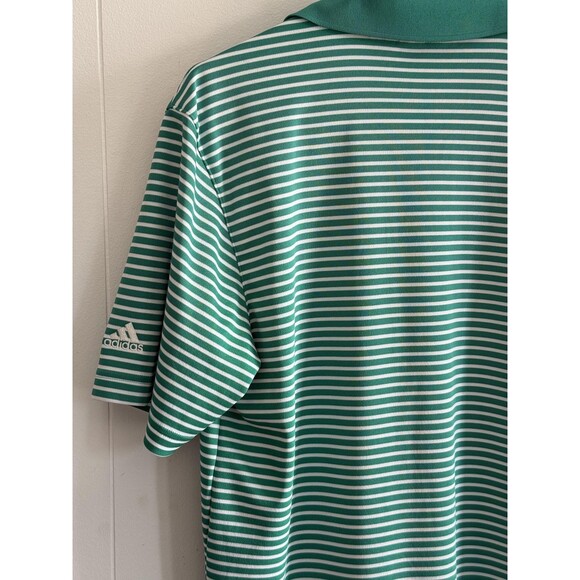 Pinehurst Adidas Polo Shirt Mens Small Green Stripe Golf Performance BC6587 - Picture 5 of 12